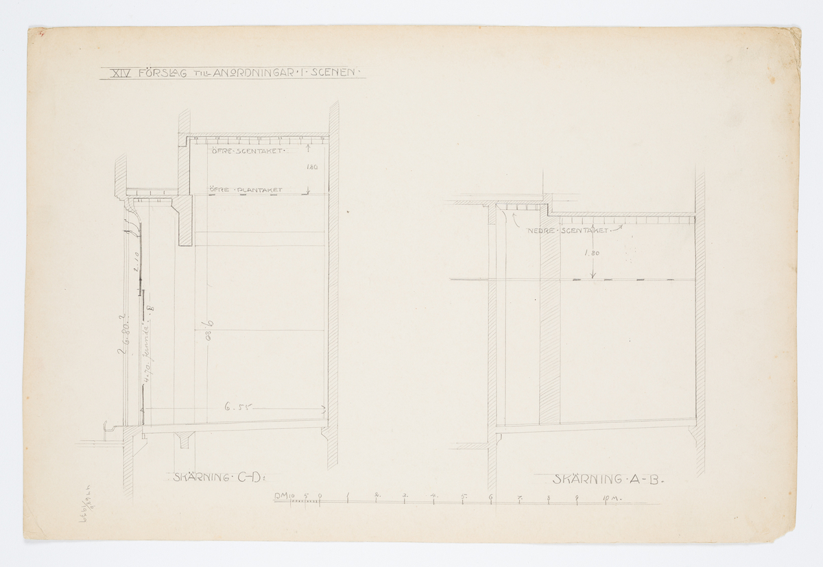 Teckningar till teaterscen.
