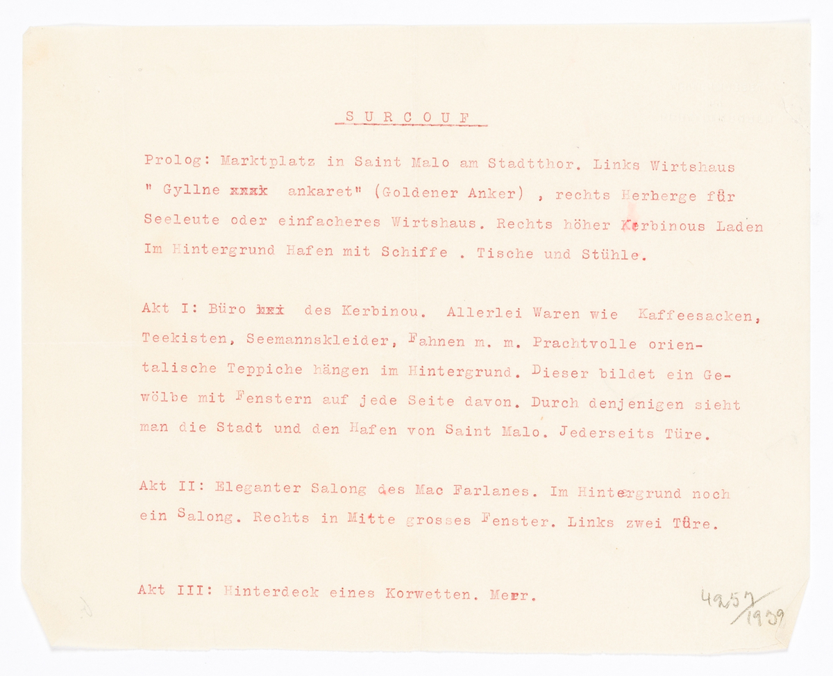 Textdokument på tyska beskrivande dekorationer.
