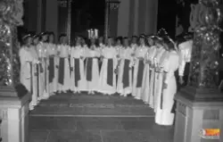 Söderhamns Lucia med tärnor, 1988, Lucian är Anna-Lena Nilss