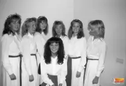 Söderhamns Lucia med tärnor, 1988, Lucian Anna-Lena Nilsson 