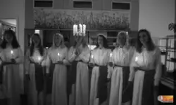 Söderhamns Lucia och tärnor 1993.
Anna-Karin Öberg, var året