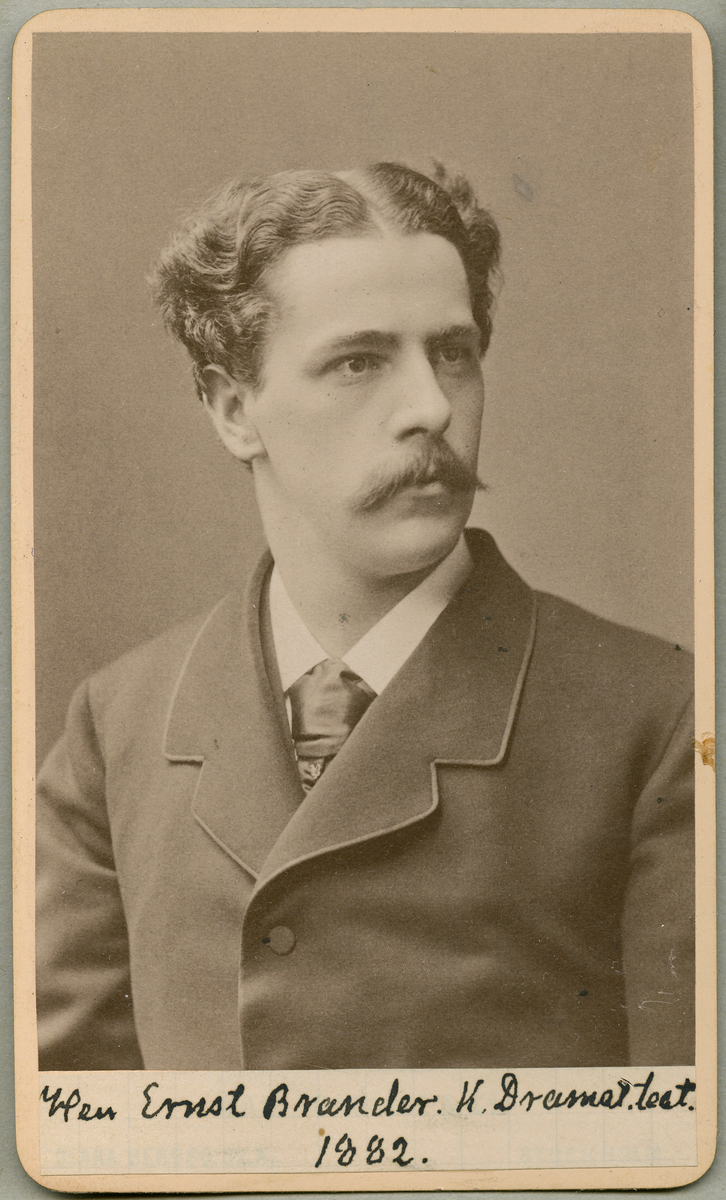 Ernst Brander, skådespelare vid Kungliga Dramatiska teatern 1882