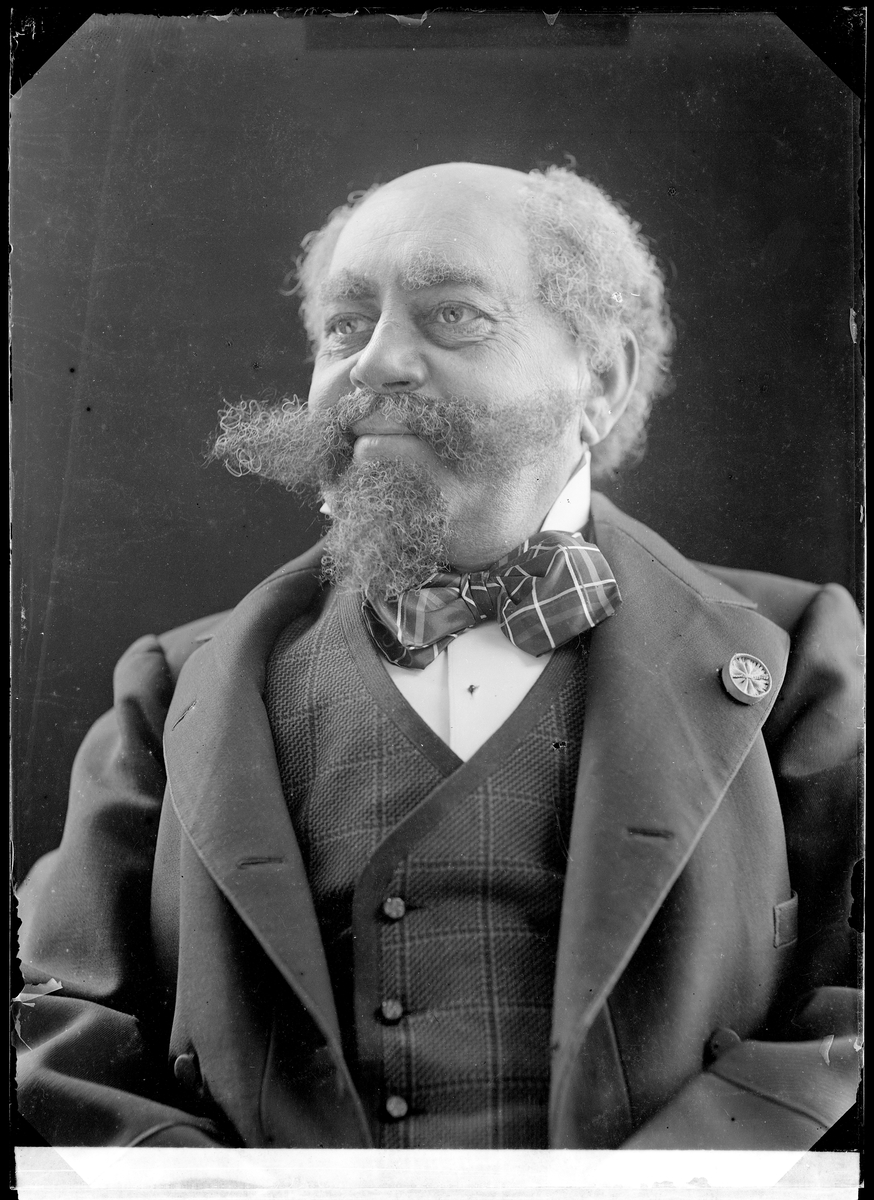 Ossian Hamrin i Hårt mot hårt, Dramatiska teatern 1904. Skannat glasnegativ