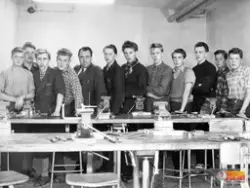 Läringsskolan LM Ericsson 1954-1956.Kortet tagit hösten 1954