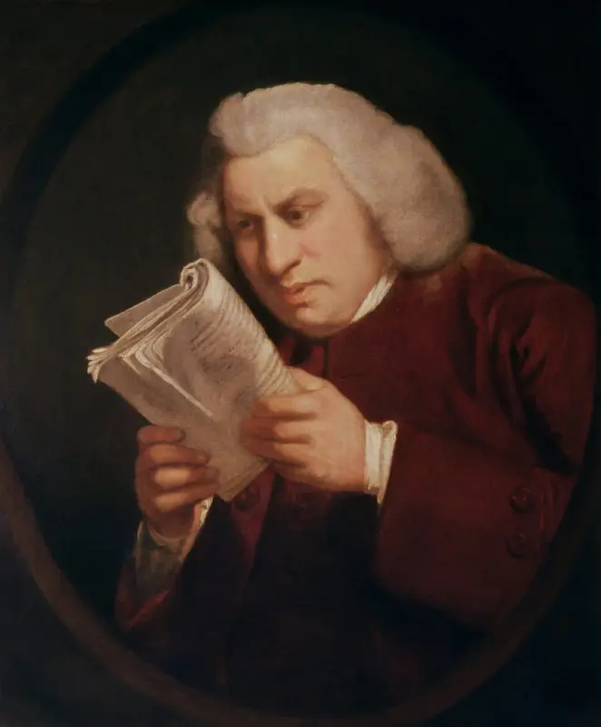 Portrett av forfatteren Samuel Johnson (1709-1784). Maleri av Joshua Reynolds, 1775. 