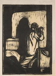 Gammel mann i bønn [Grafikk]