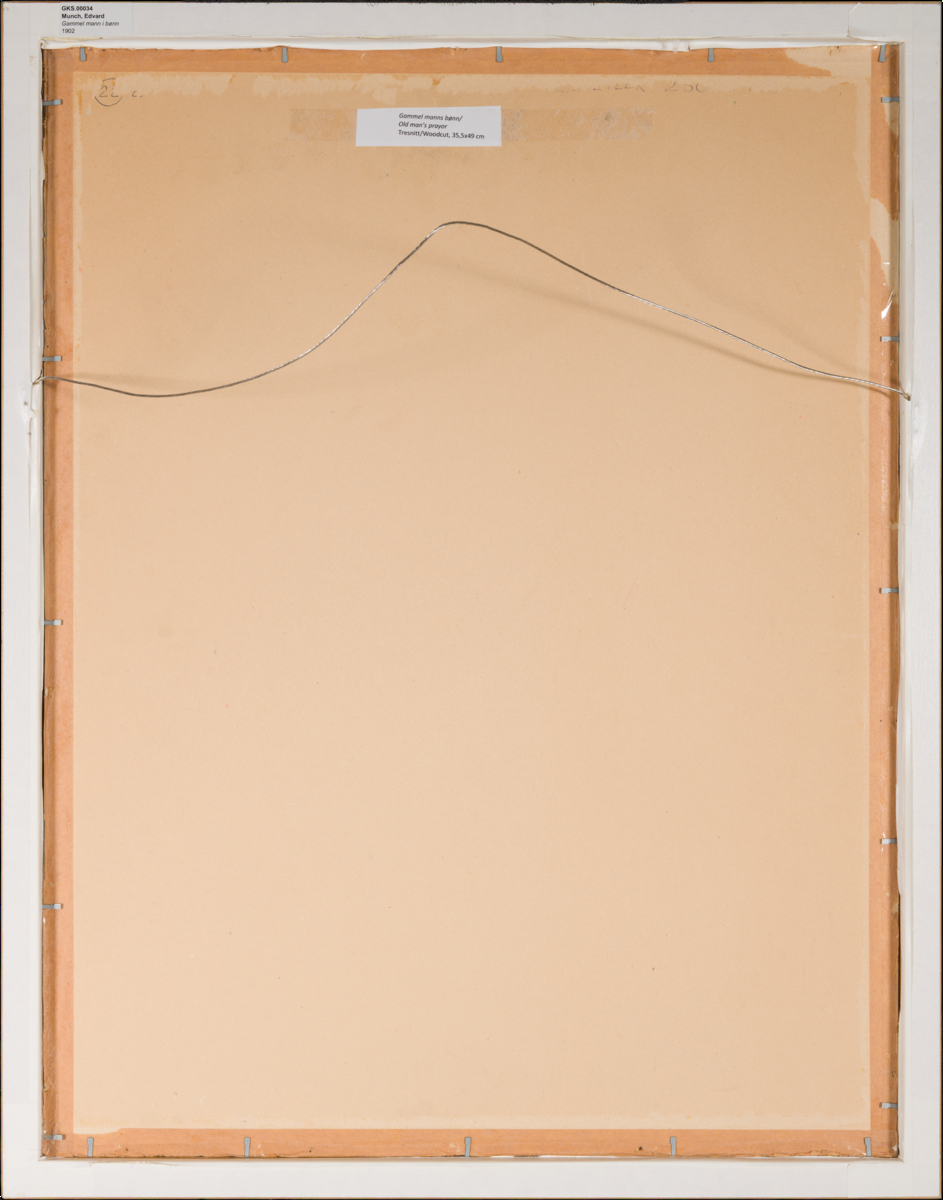 Gammel mann i bønn [Grafikk]