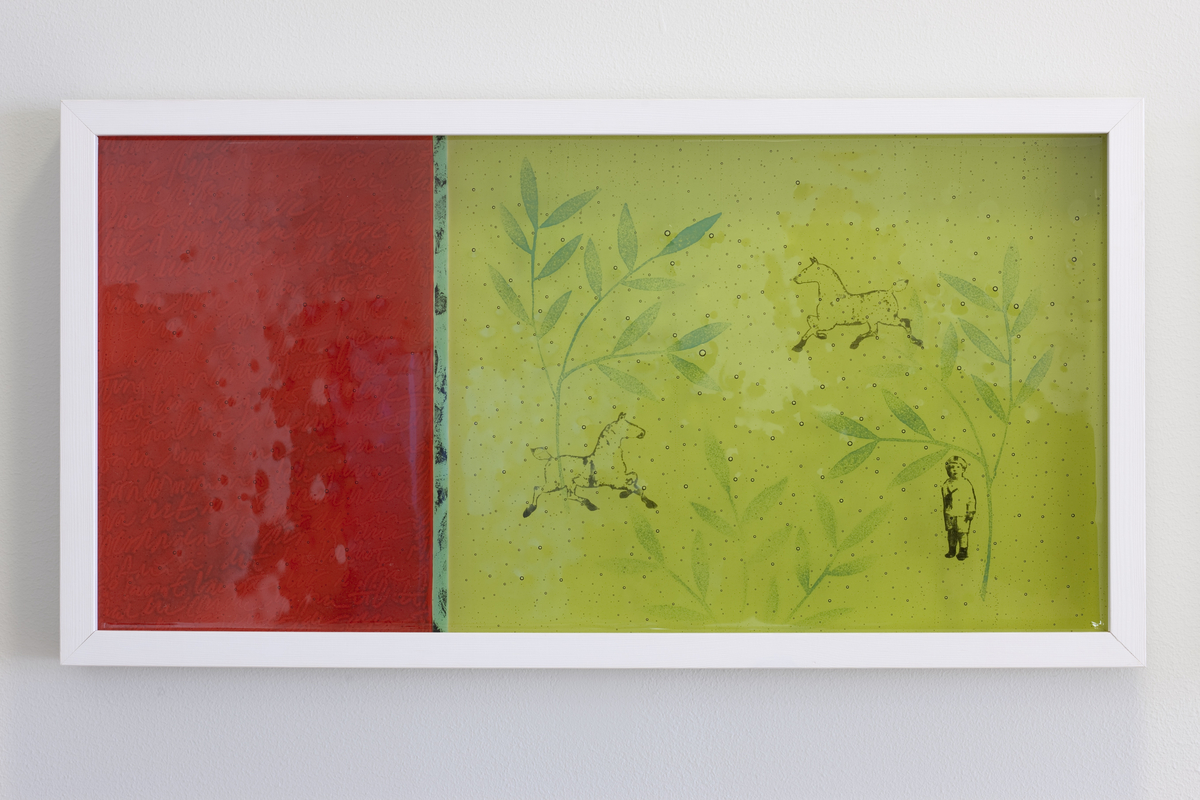 Glassbilder montert i rammer