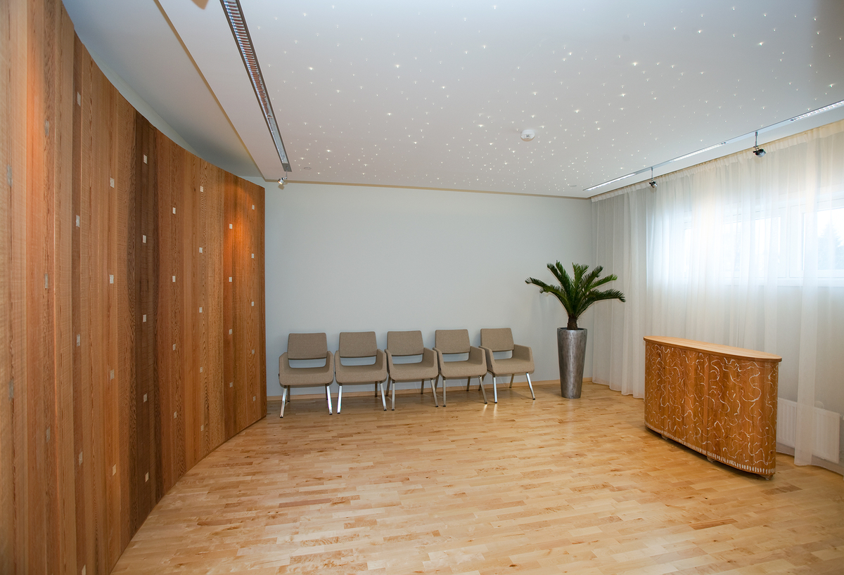 Tredimensjonal skulpturell form knyttet til stillerommets mentale funksjon. 