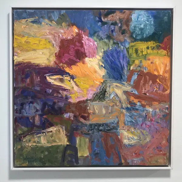 Berg og vatn [Maleri]