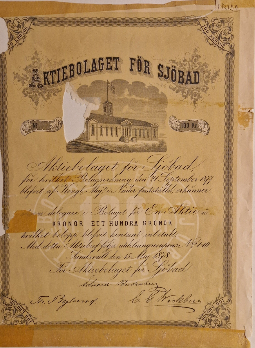 Aktiebrev, 13 stycken