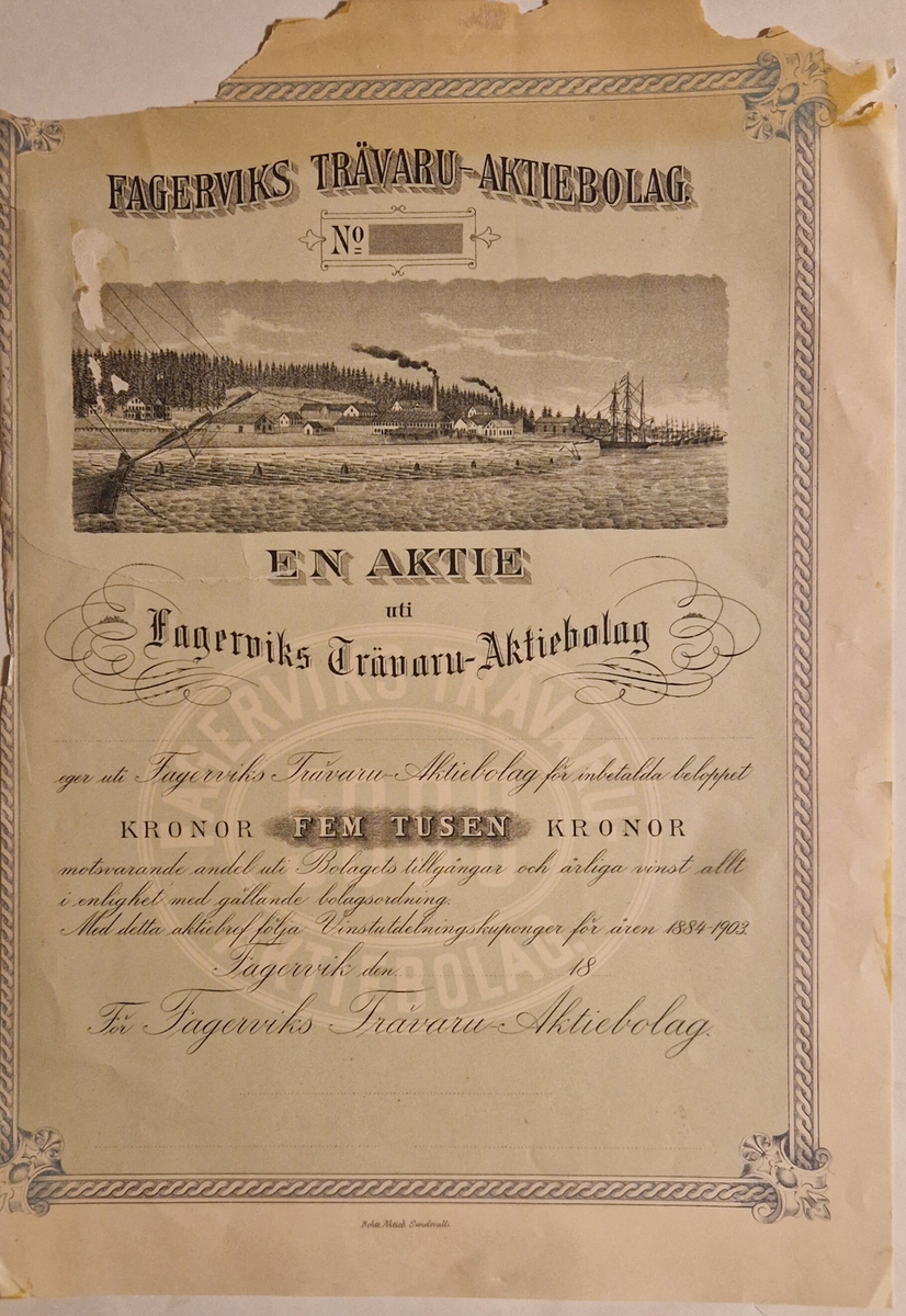 Aktiebrev, 13 stycken