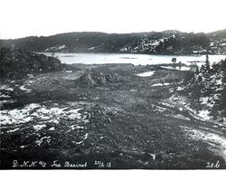 "20/02-1913" Nitriden. Utsprengning og planering av fabrikkt