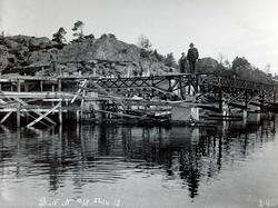 "22/04-1913" Nitriden. Bygging av kaianlegget i full gang. J