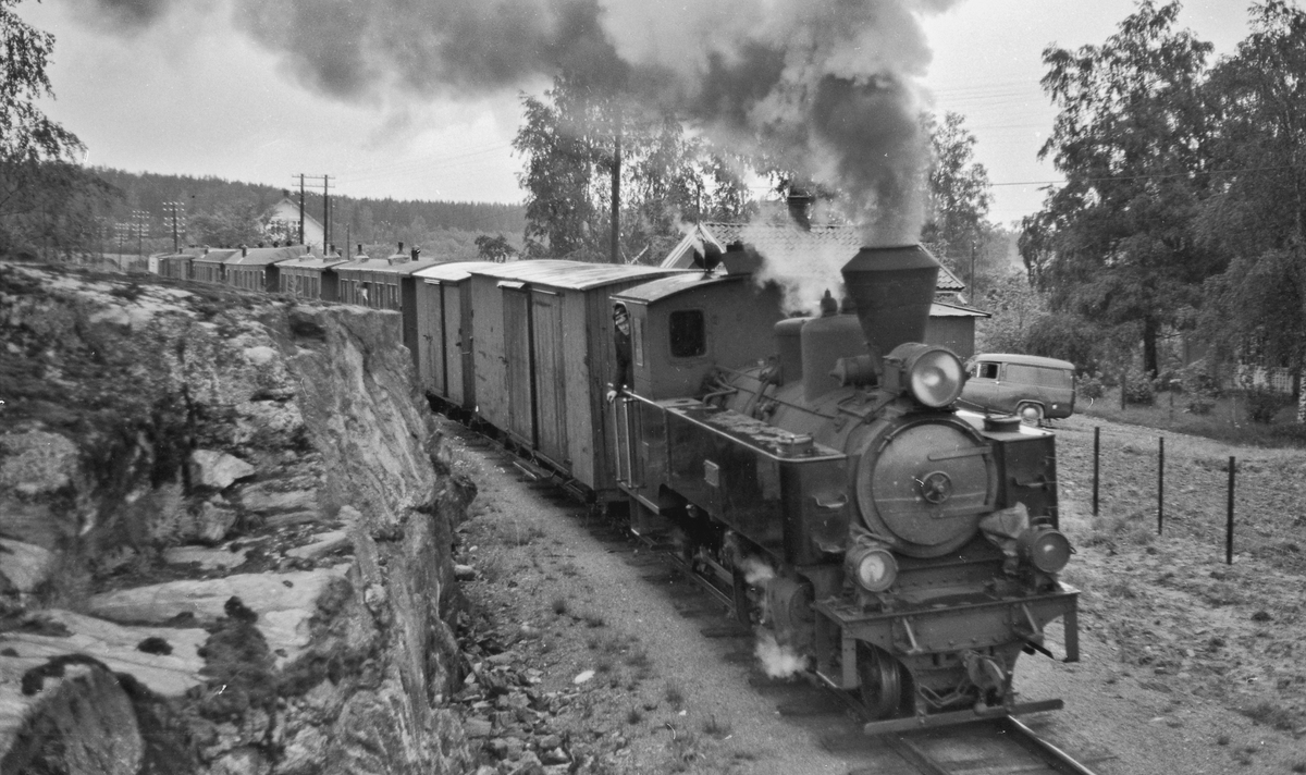 Tog til Skulerud ved Kvevli stasjon.