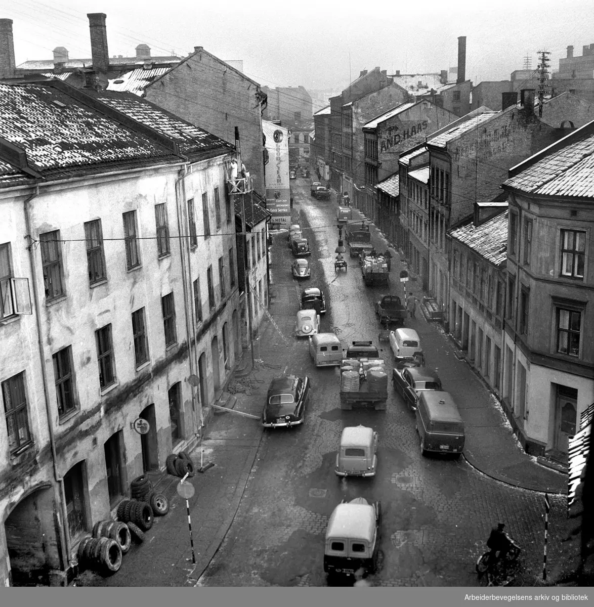 Karl XII's gate - Karl 12's gate på Vaterland, .desember 1957