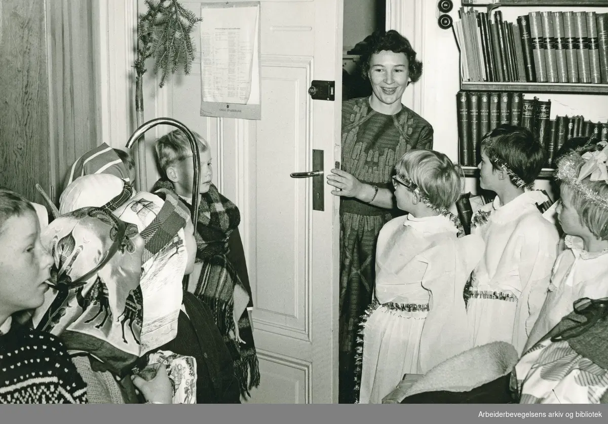 Julespill på Tøyen skole, desember 1961.