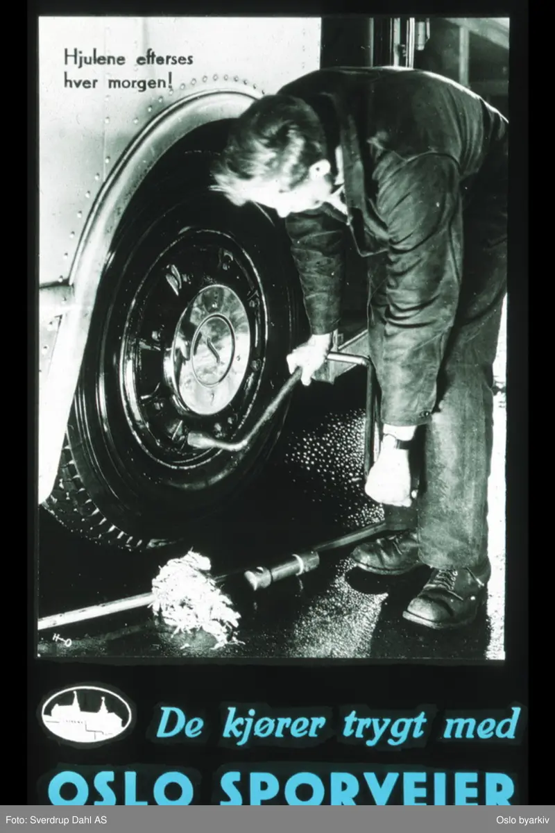 Reklame for trygg reise med Sporveien