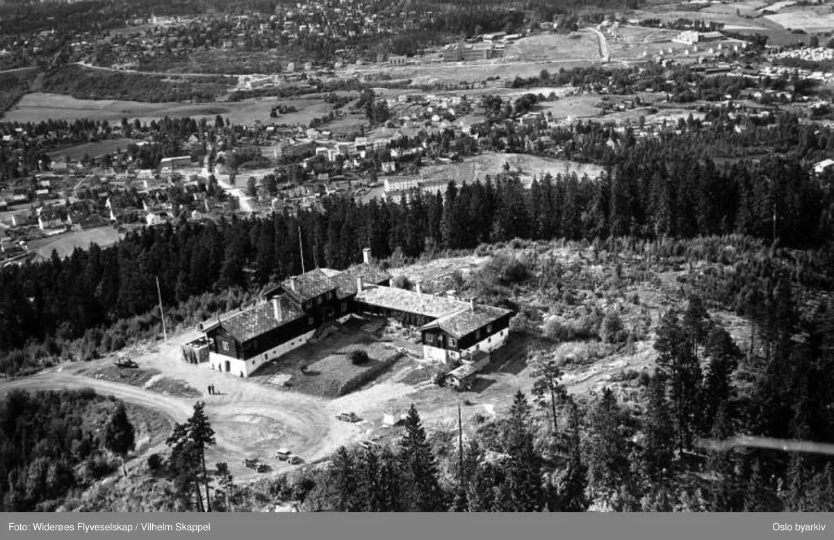 Grefsenkollen restaurant, Grefsen (Flyfoto)