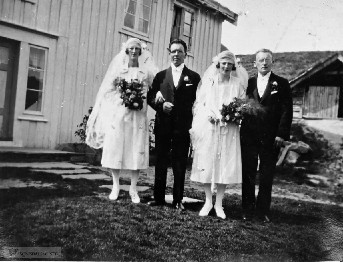 Dobbeltbryllup på Haande 23. juli 1927.