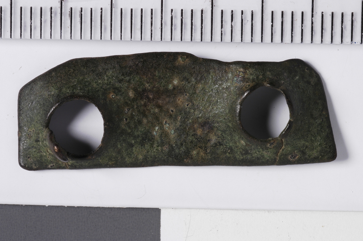 MALV: 31, 5*11 MM, REKTANGULÆR BÅNDFORMET MED TO HULL (DIAM. 6 MM). LIGNER HK 4621. 