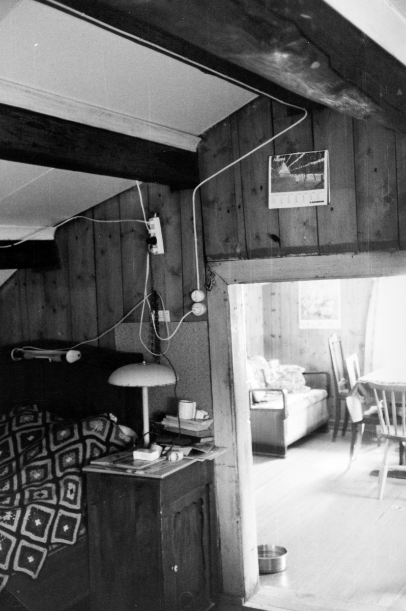Harabotnvolden nedre, Vallset, sommeren 1979. Interiør. 