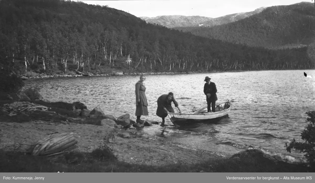 Båttur på Storvannet, Talvik. 1921