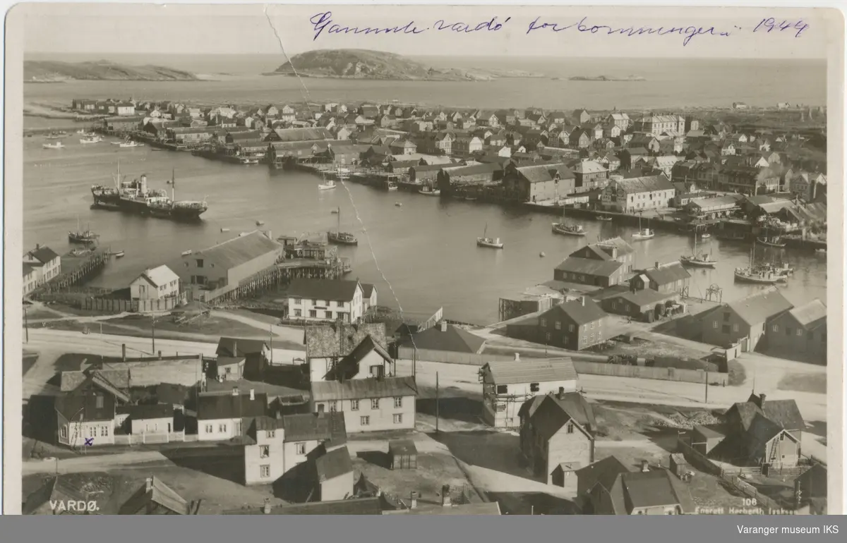 Postkort, Nordre Våg sett fra radiomastene, 1939