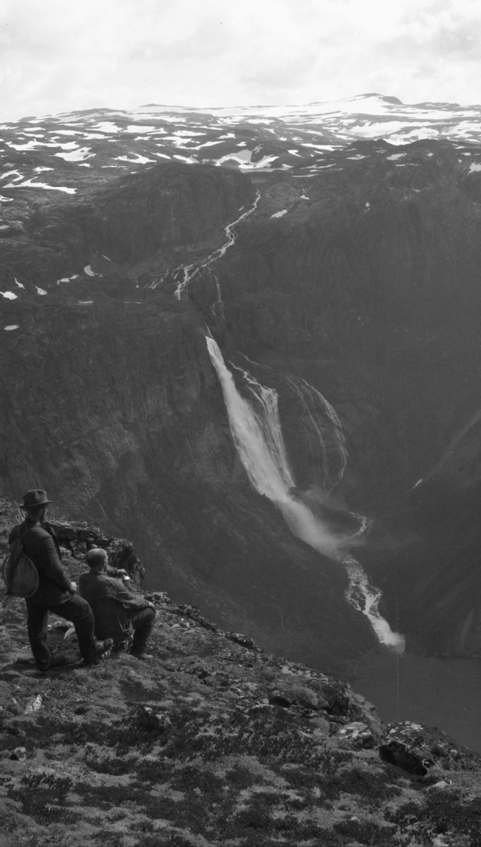 Ringedalsfossen sett frå Preikestolen.