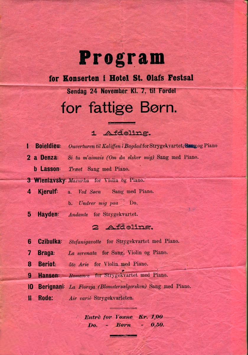 Program for konsert