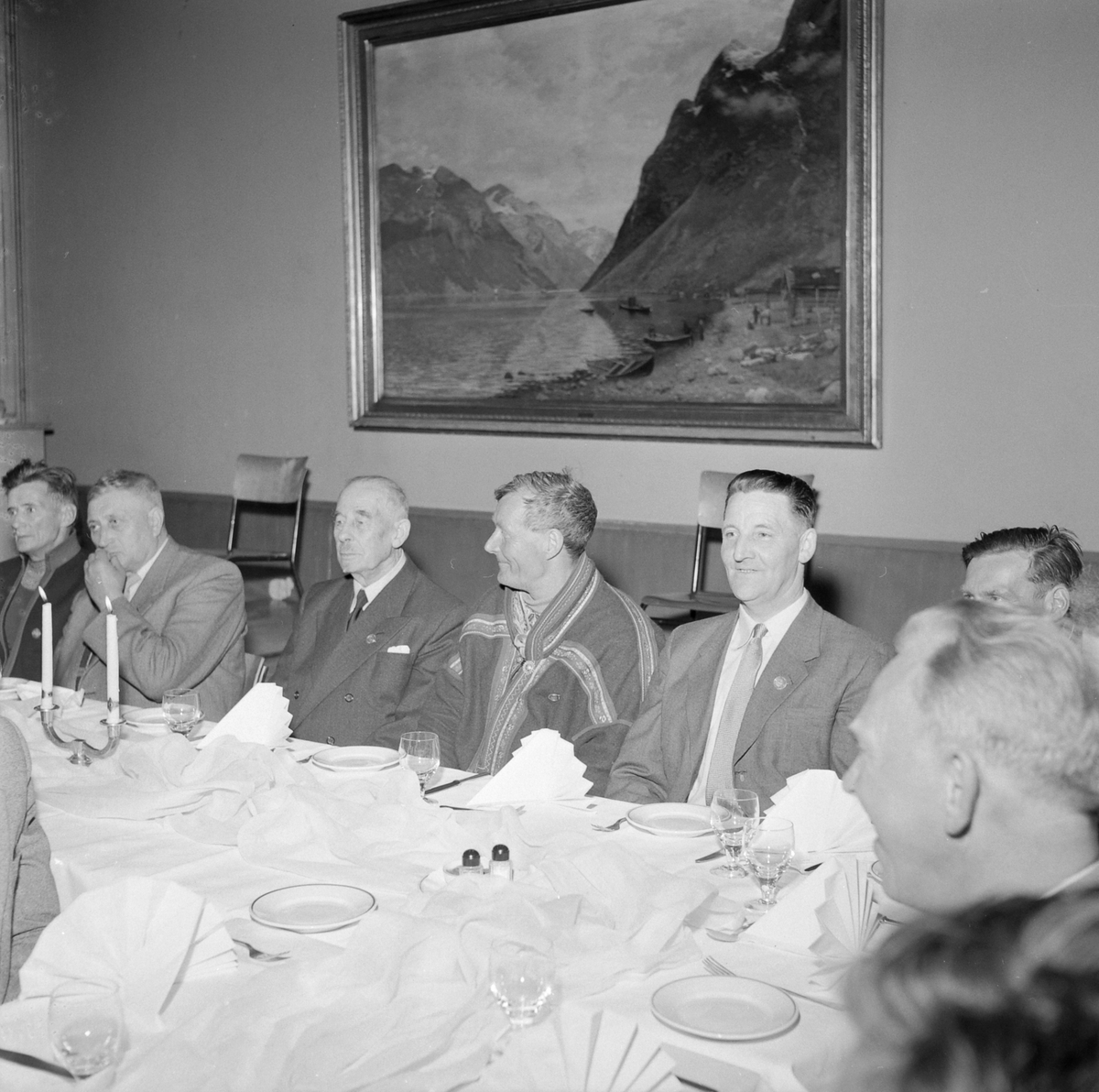 Samenes festmiddag i Folket Hus  i forbindelse med landsmøtet i Trondheim 1957