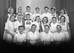 Hamar kommunale Husmorskole, gruppe elever i 1950,