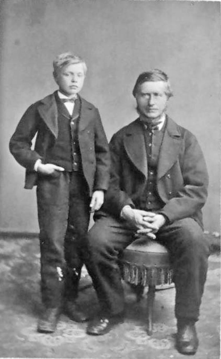 Atelierbilde, helfigur, portrett, mann, gutt