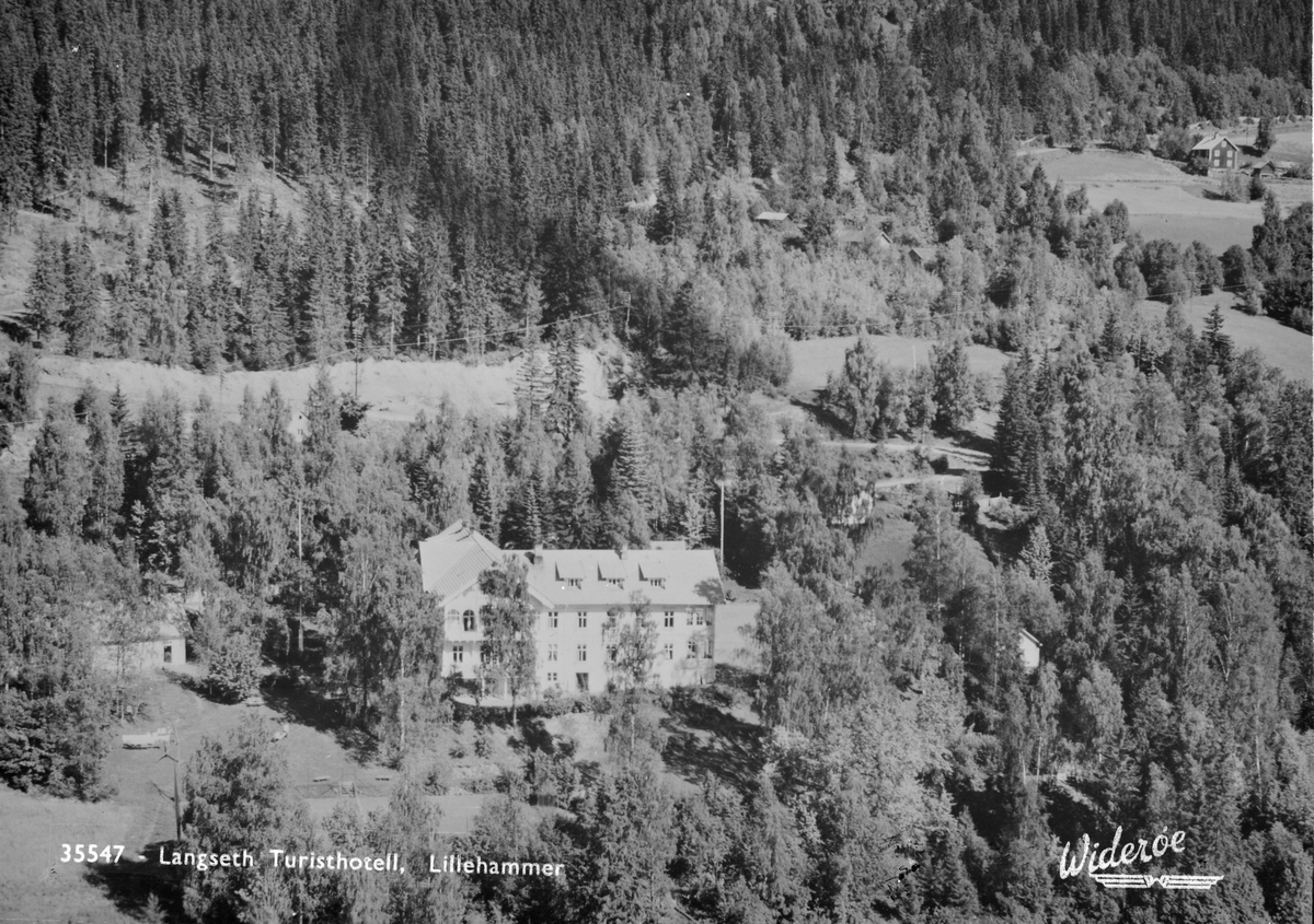 Flyfoto, Lillehammer, Søre Ål, Langseth Turisthotell,