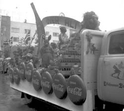 Hamardagen 1956, Opptog med lastebil fra Lillehammer brygger