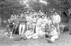 Bivackbild från sommarmarschen 1930 till Tärnet, Hanken, Karlsborg.