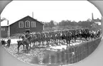 Livhusarer på besök i Borås 1909