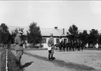 Officersaspirantskolan vid K 3 i Skövde 1929-30. Kavalleriinspektören på inspektion.