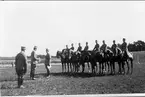 Officersaspirantskolan vid K 3 i Skövde 1929-30. Kavalleriinspektören på inspektion.