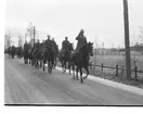 Livregementets Husarer, K3.På väg mot Borås 1947.