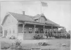 K3. Underofficerare framför sin paviljong på Sannahed, år 1899.