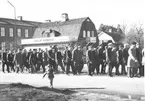 Fallskärmsjägarskolan Karlsborg 1957. Inryckning.