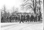 Fallskärmsjägarskolan Karlsborg 1957. Inryckning.