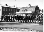 Fallskärmsjägarskolan Karlsborg 1957. Inryckning.