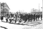 Fallskärmsjägarskolan Karlsborg 1957. Inryckning.