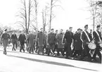 Fallskärmsjägarskolan Karlsborg 1957. Inryckning.