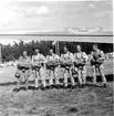 Fallskärmsjägarskolan Karlsborg 1959.Inför fallskärmshoppning.