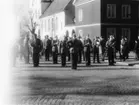 Musikkåren, A 6. Framför gamla Soldathemmet, Rocksjögatan, Jönköping.