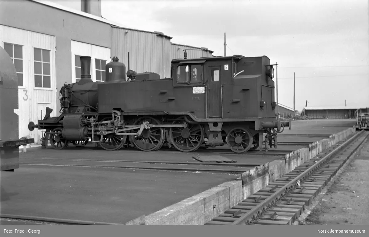 Damplokomotiv type 20b nr. 173 på Verkstedet Kvaleberg