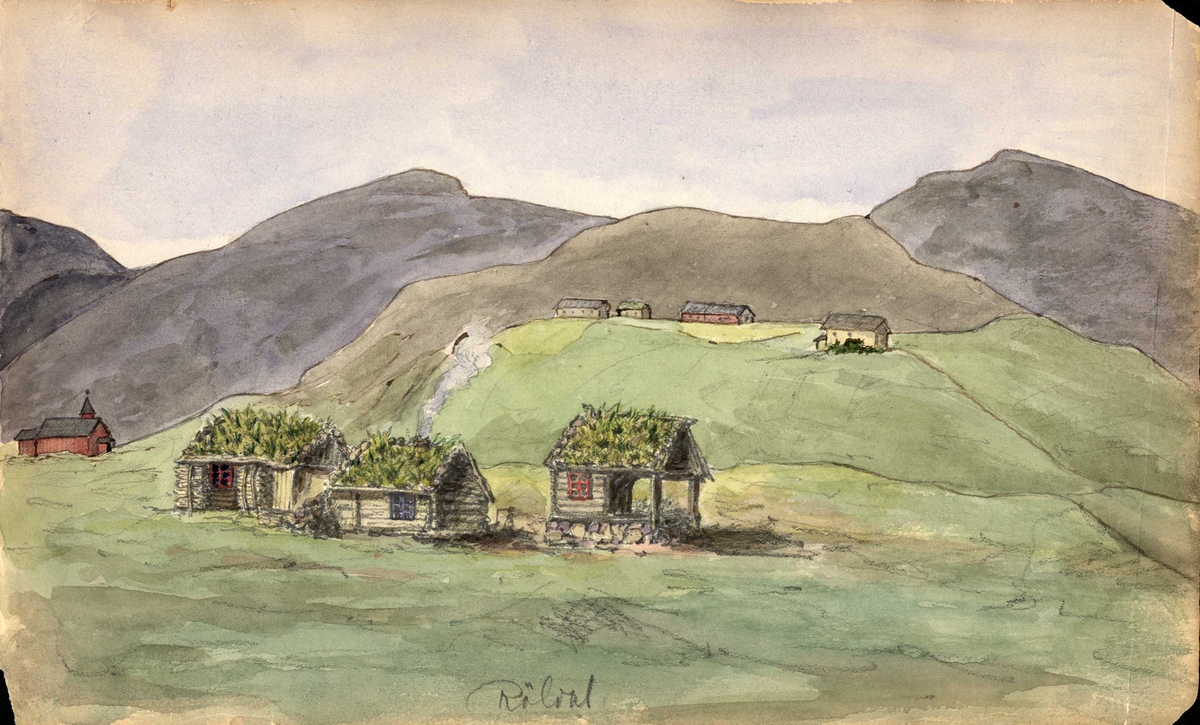 Akvarell -Norsk Folkemuseum / DigitaltMuseum